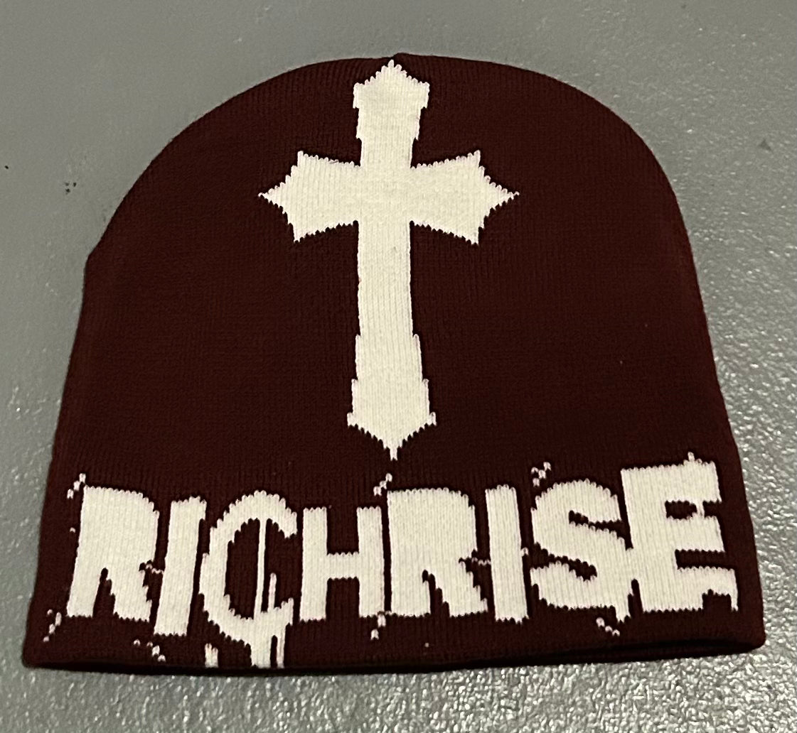 BURGUNDY RICHRISE STREETWEAR BEANIES