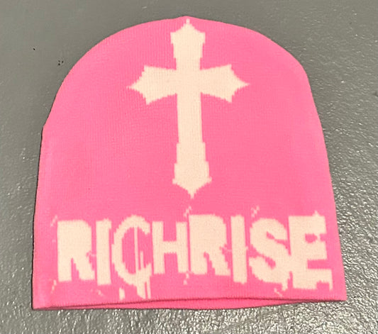 PINK RICHRISE STREETWEAR BEANIES
